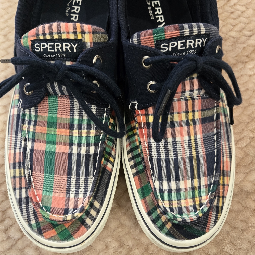 Sperry  Plaid Boat Shoes Men’s 11.5 Memory Foam Casual Preppy Coastal - Picture 7 of 14